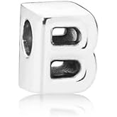 26 Letter Alphabet Charms 925 Sterling Silver Pendant,Girl Jewelry Beads Gifts for Pandora Women Bracelet&Necklace