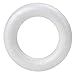 Juvale 6-Inch Foam Wreaths - White, 8-Pack - DIY Craft Supply & Wreath Base - Round Foam Rings for Home Decor