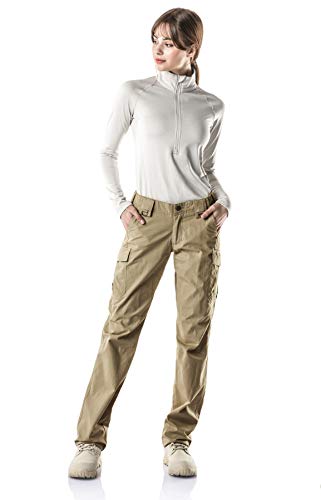 image for CQR CQ-WFP510-KHK_6/Regular Women's Flex Stretch Tactical Long Pants L