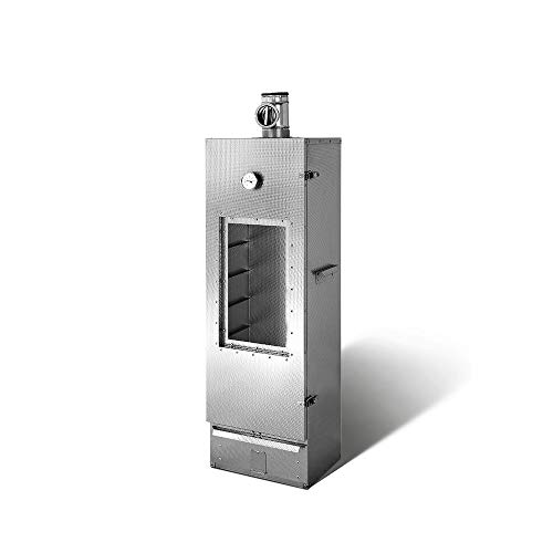 Isolierter Smoki Räucherofen mit Sichtfenster aus V2A-Edelstahl 120x39x33cm – Bild 3