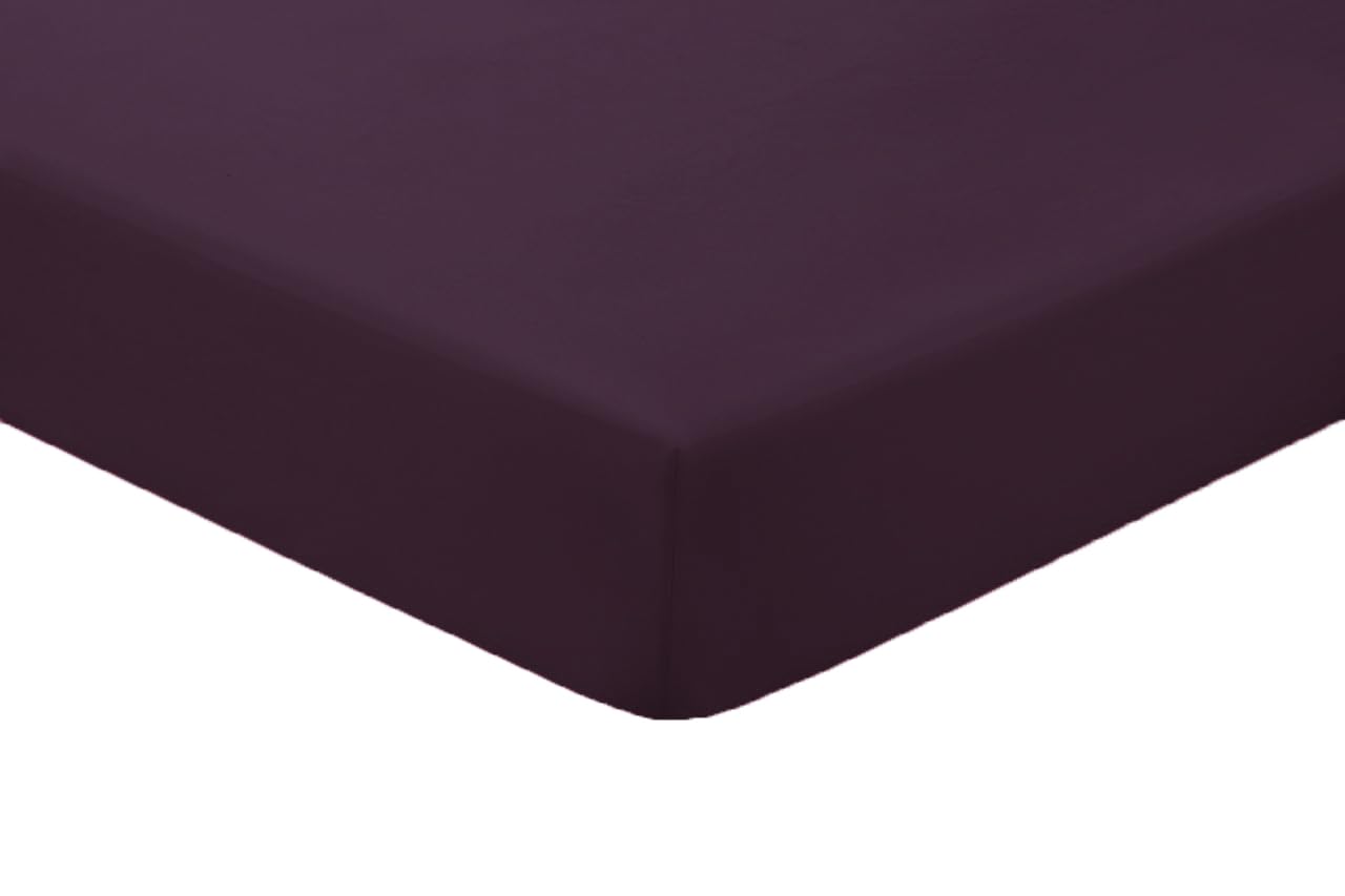 Amigozone Extra Deep 16"(40cm) Non Iron Percale Pollycotton Fitted Sheets (Double, Plum) โ image 1