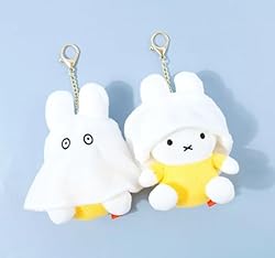 MSGlobal Cute Plush Keychain with Fun Ghost Cape