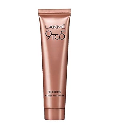 Lakme 9 to 5 Weightless Mousse Foundation, Beige Vanilla, 6g