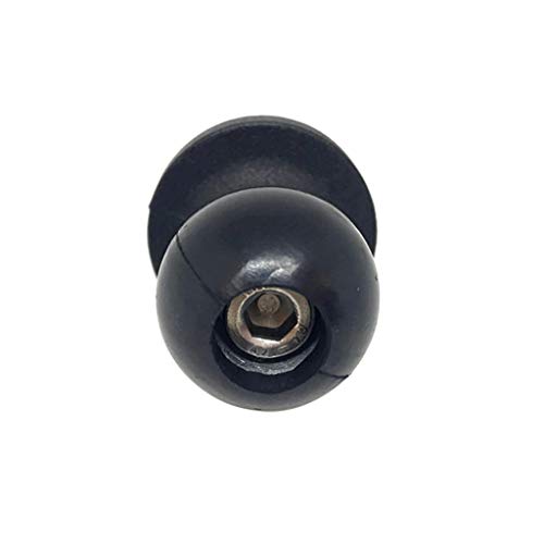 JUNESUN Aluminum Base Rubber Motorcycle Bike Mount Black Fork Stem Base with Ball Head for RAM Mount for Ball Mount Adapter - Thumbnail 2