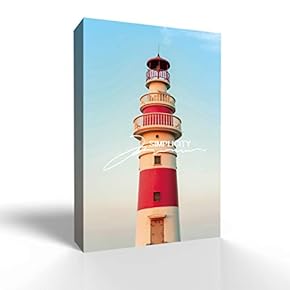 Canvas Wall Art Lighthouse Pictures Home Wall Decorations for Bedroom Living Room Paintings Canvas Prints Framed - 12x18 inches