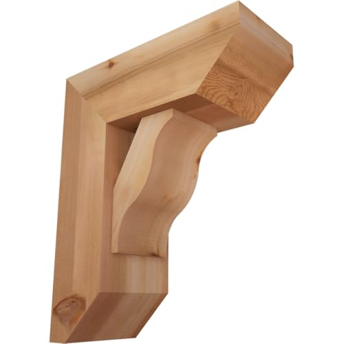 7 1/2"W x 18"D x 22"H Funston Slat Smooth Bracket w/Offset Brace, Western Red C…
