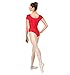 Adult Short Sleeve Dance Leotard,D5102BLKM,Black,Medium