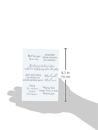 Stampers Anonymous Words to The Rescue Stamp Set, 8 by 4.5-Inch, Get Well, Clear