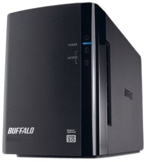 Buffalo DriveStation Duo HD-WL2TU3R1-EU 2TB externe USB-Festplatte (8,9 cm (3,5Zoll), 2-Bay, 7200rpm, 16 MB Cache, USB 3…