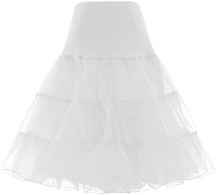 Udresses Girls Petticoat Skirts Tutu Crinoline Underskirt P9(Ivory,S)