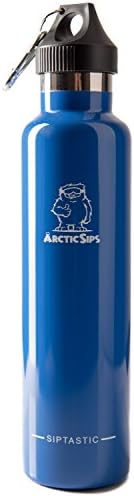ArcticSIps Blue 32oz Sip- Double Wall Vacuum sealed Insulated Stainless Steel water bottle - Ice Cold  BPA &amp; Toxic Free Sports &amp; Travel Bottle Sweat Proof &amp; Leak Proof