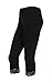 Junior Plus Size Plain Cotton Capri Leggings with Hem LACE Trim, 1XL, Black