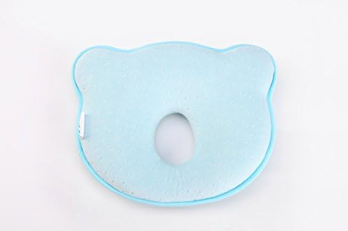 Flat-Head Prevention Baby Pillow. Extra Soft Perfect for Infant (0-12 months). Made from Organic Materials, Hypoallergenic Safe for All Skin Types. LIGHT BLUE