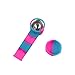 Unbreakable Silicone Straw Pipe with Lid and Metal Free Bowl Decor-Looks Very Cute and Practical (Pink,Blue)