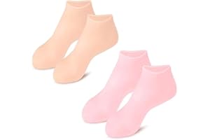 CRAFTZEE Silicone Socks for Women, Moisturizing Foot Socks, Soft Gel Socks, Aloe Socks, Women Spa Pedicure Socks for Repairing Dry Feet, Cracked Heel and Softening Rough Skin