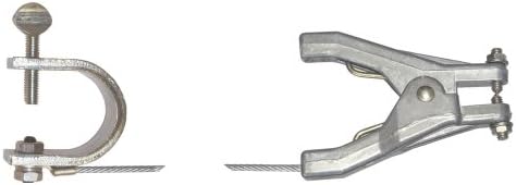 Lind Equipment LE60HCL-72 Static Grounding Assembly, REB clamp, 1 1/2" c-clamp, 6ft 1/8" plated steel cable