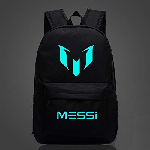 Teens Kids Boys Girls Messi Luminous Backpack School Backpack Women Men Travel Backpack Laptop Backpack Messi School Bag Multi-Color 8(Blue and Gray)