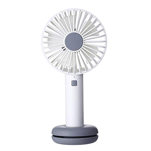 STAJOY Mini Handheld Fan, Personal Portable Desk Fans with USB Night Lamp, Strong Airflow & 3 Setting, Battery Operated Cooling Fans for Rooms Office Outdoor