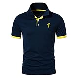 CEHT Mens Polo Shirts Short Sleeve Cotton Golf Polo