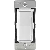 Leviton D26HD-1BW Decora Smart Wi-Fi, No Hub Required (2nd Gen) 600W Dimmer Switch, 1-PACK, White