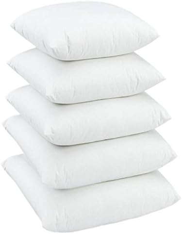 Peponi 5 Piece 100% Premium Quality Square Cushion fillers/Pillow / Inserts for Sofa (16 inch x 16 inch) Soft & Fluffy Comfort