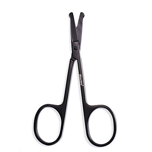 9CM Black Round Head Nose, Hair Shaving Shaving Supplies and Accessories Hair Clipper Eyebrow Scissors Comb Eyelash Hair Trimmer