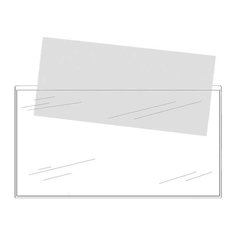 Self-adhesive, transparent pockets, DIN A4, A5 or A6, narrow side open, 20 or 100 pieces, transparent pockets for sorting, rectangular pockets for documents, brochures, flyers, photos, maps etc.