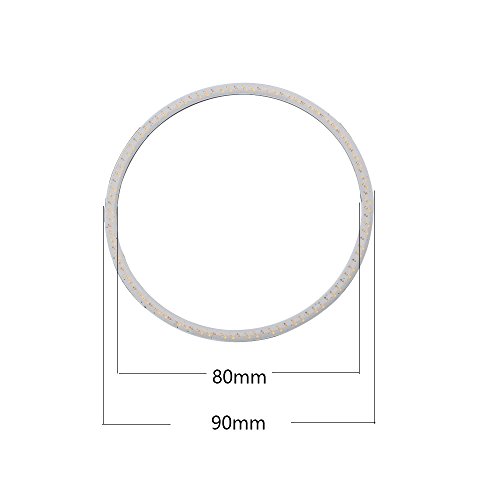 GrandviewTM 1-set 90MM Multi-Color RGB LED Halo Rings Light COB 90SMD Smart Phone iOS Android App Bluetooth Control Car Angel Eyes Circle Ring Headlight Lamp Daytime Running Lights(DRL)12V