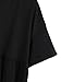 SheIn Women's Oversized Round Neck Half Sleeve Solid Babydoll Blouse Top Large Black