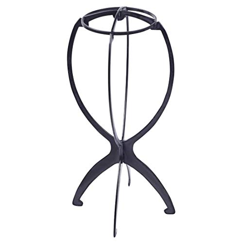 image for Smilco Wig Stand with Wig Brush Combo, Portable Collapsible Wig Dryer 