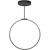 Kuzco Lighting Cirque - 36W LED Pendant-24 Inches Tall and 0.75 Inches Wide-Black Finish