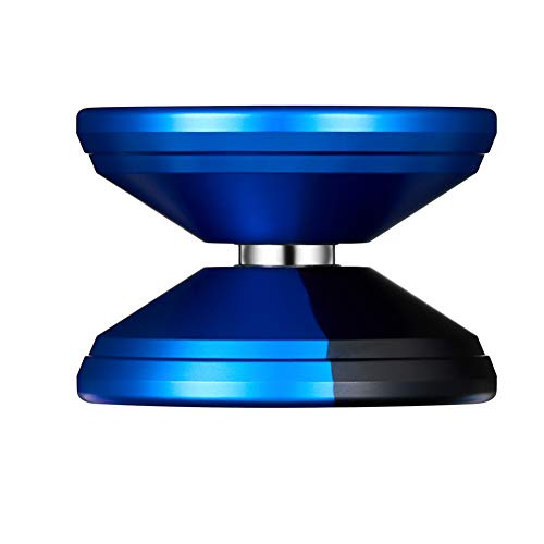 Responsive Yoyo V6 Locus, Magic YOYO Pro Ball Bearing Yoyo, Aluminum Metal Yoyos for Kids Beginner Learner with Bag Glove and 5 Yoyo Strings - Black & Blue - Thumbnail 2