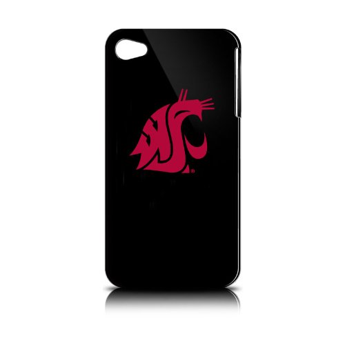 NCAA Washington State Cougars Varsity Jacket Hardshell Case for Apple iPhone 4, Black