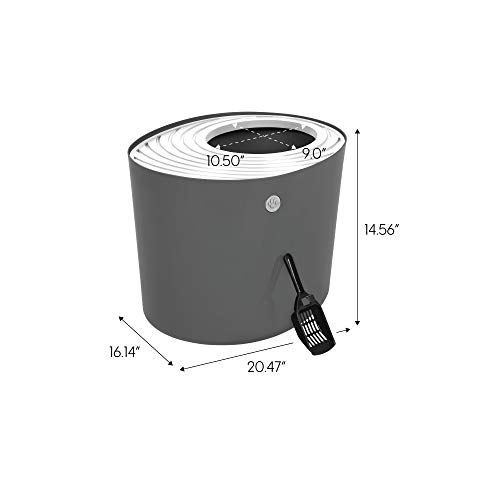 iris top entry litter box large