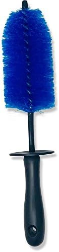 Halo Automotive Premium Wheel/Rim Cleaning Brush 13 Inch Long With 5.5x2.5 Inch Blue Bristle. Detail Wheels, Rims, Motorcycles, Brakes, Grills, Exhaust