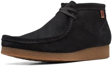 Amazon.com | Clarks Men Wallabee Evo Boot Black Suede 7 Medium | Shoes