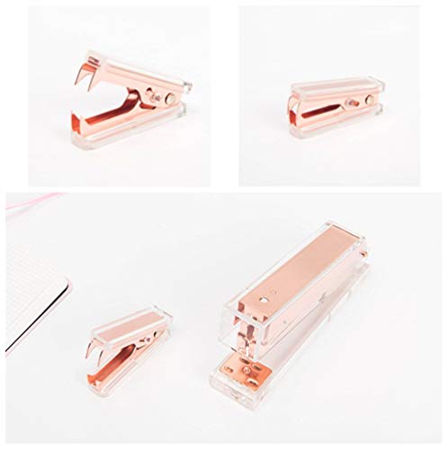 Clear Acrylic Rose Gold Staple Remover Dress Up Home | Office | School Desk Accessories (1)