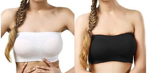 Modish Collection Women's Cotton & Spandex Non Padded Non-Wired Push-up Bra (TB_Black & White_Free Size)