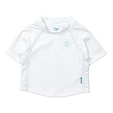 i play. Baby Short Sleeve Rashguard Shirt, White, 6 Months