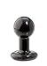 Doc Johnson Classic - Round Butt Plug - 1.8 Inch Diameter - Small - Black