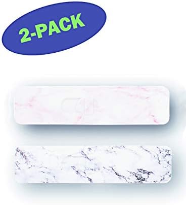 Kamshield Webcam Cover - Sliding Camera Cover for Laptops, Ipads, and Tablets, Protect Your Privacy - Many Popular Colors and Designs Available - (2-Pack Bundle) (Marble Black/Marble Pink)