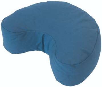 Bean Products Crescent Zafu Meditation Cushion - Handcrafted in The USA with Organic Materials - Removable Cotton Cover for Easy Cleaning - Filled with 100% Organic Buckwheat
