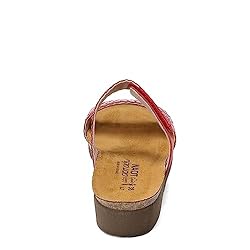 NAOT Footwear Women's Blake Wedge Sandal Red