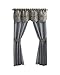 Unique 5 Piece Window Curtain Set by GoodGram - Assorted Colors (Blue)