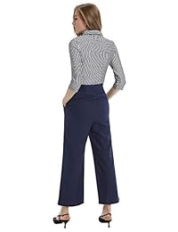 Pantalones de trabajo para dama, estilo vintage, con cinturón