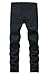 Men's Black Skinny Slim Fit Stretch Straight Leg Fashion Jeans Pants Black 30W