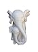 White Porcelain Mother and Baby Elephant Statue/Figurine in High Gloss Finish.
