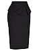 GRACE KARIN Womens Casual Ruffled Pencil Bow Skirt Office Wear Black XL