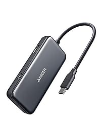 Anker USB C Hub, 3 en 1 Tipo C Hub, 4K USB C a HDMI Adapter, USB 3.0, con 60 W de suministro de energía Puerto de carga para MacBook Pro 2016 2017 2018, ChromeBook, XPS, y más (gris espacio)