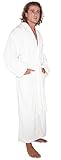 Arus Men's Organic Cotton Full Ankle Length Long Turkish Terry Cloth Bathrobe Robe